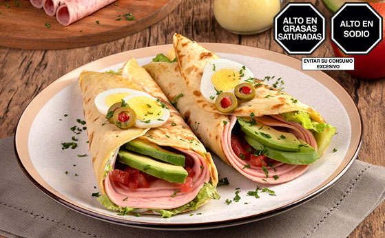 Wrap apaltado con jamonada especial