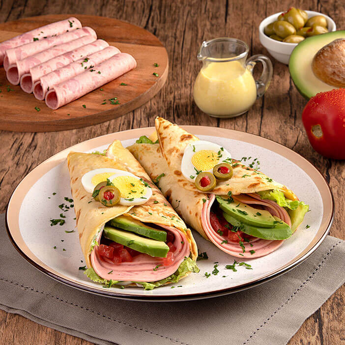 Wrap apaltado con jamonada especial